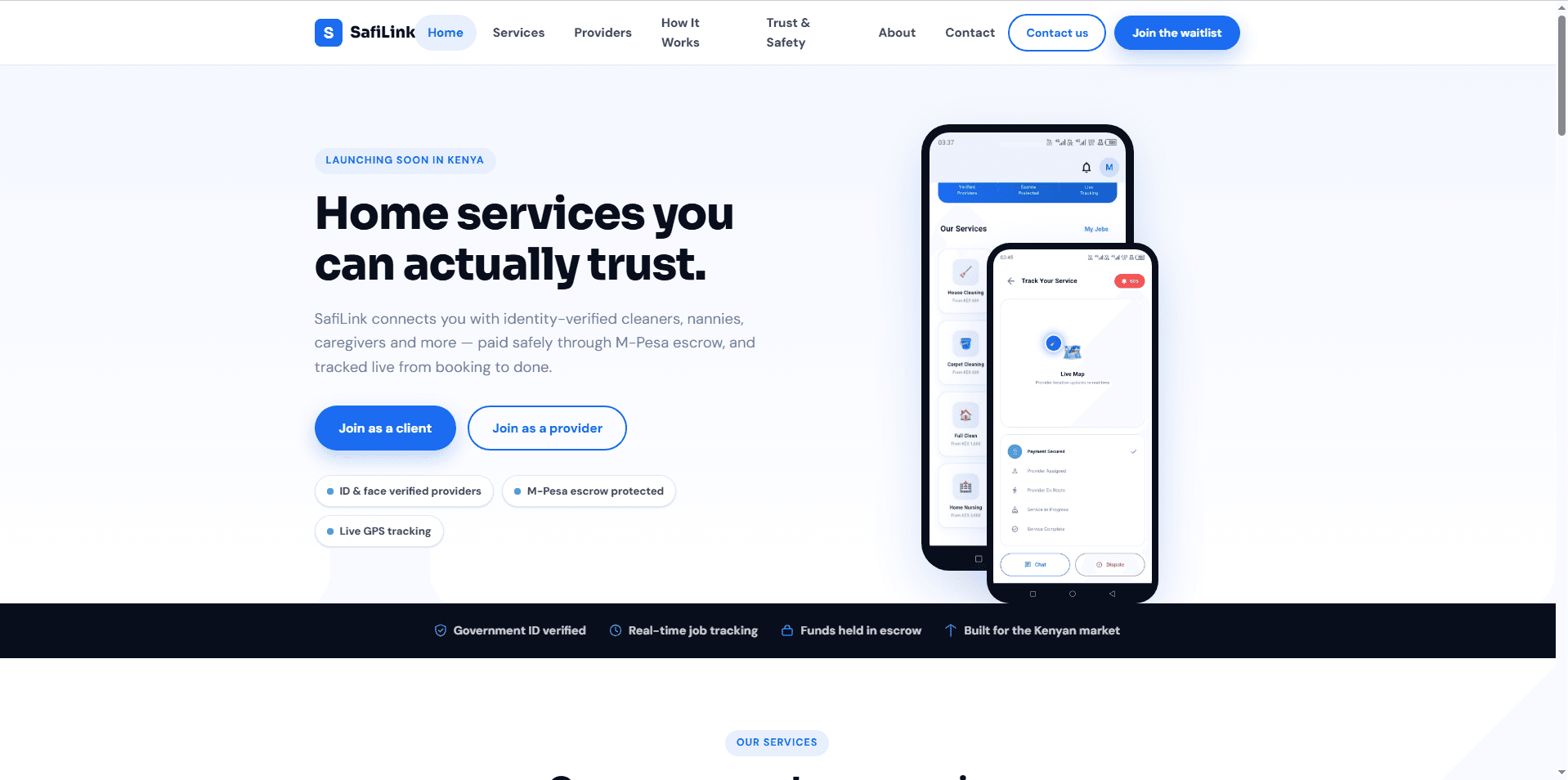 SafiLink — Website — screenshot 1 of 10