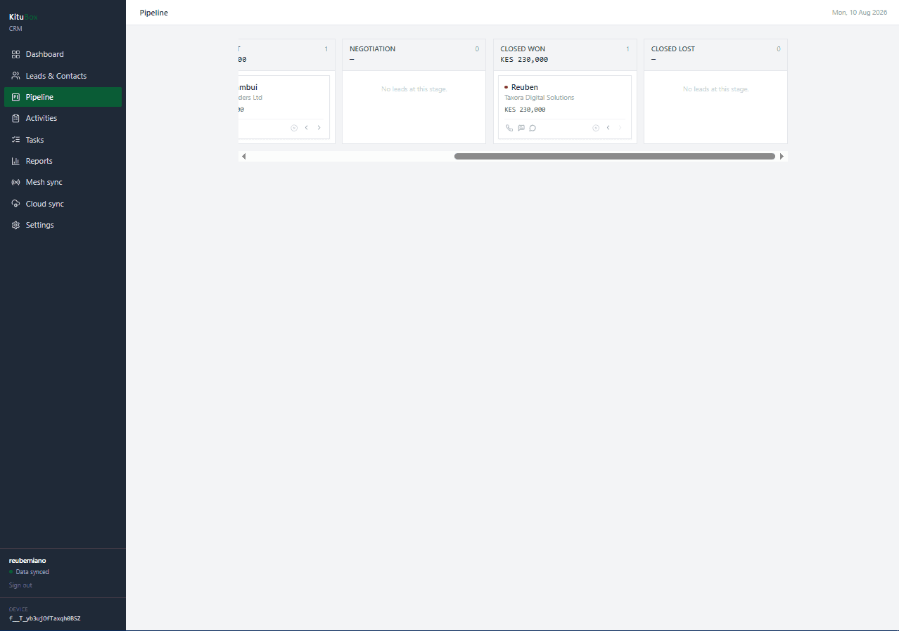 KituBox CRM - Bridges to the rest of the suite