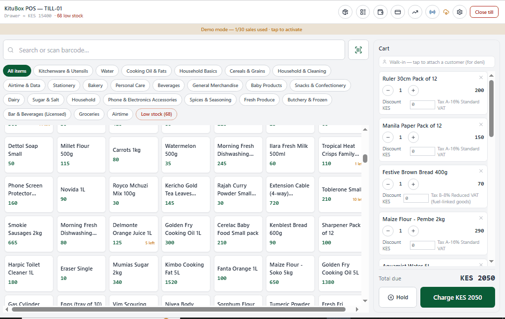 KituBox POS - Till discipline built in